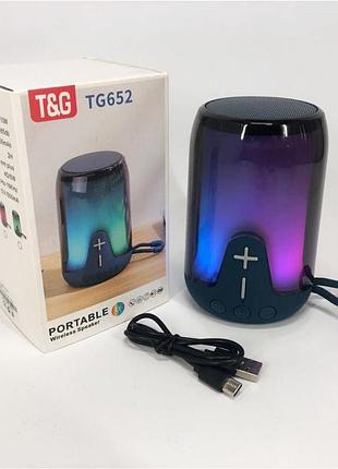 Музична бездротова колонка bluetooth rgb підсвічування та зарядка