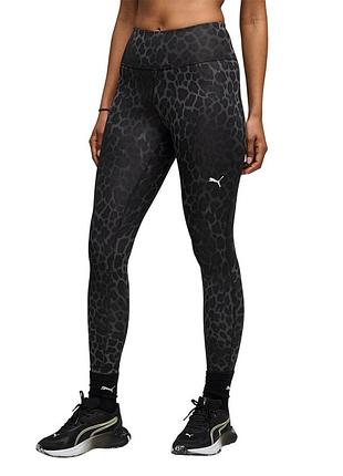 Леггинсы женские puma w tad essential spotted haze tight - hw 7/8 черные 52851501
