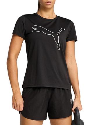 Футболка жіноча puma w tad essential logo tee чорна 52589201