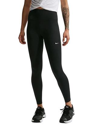 Леггинсы женские nike w nk df one hr tight useam черные