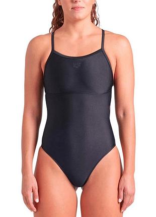 Купальник женский arena solid swimsuit lightdrop back черный