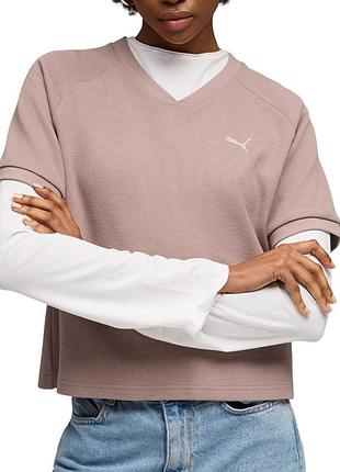 Футболка жіноча puma class relaxed pinnacle tee мокко 69187288