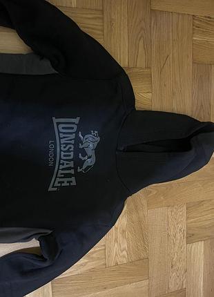 Худі чоловіче lonsdale london чорне 2