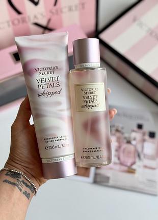 Спрей та лосьйон для тіла velvet petals whipped victoria’s secret
