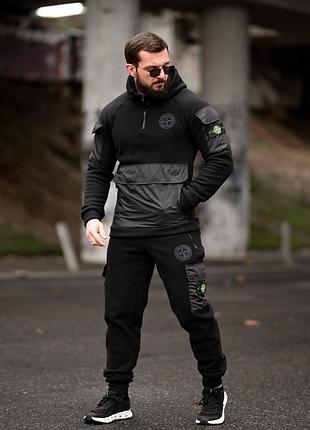 Флисовый костюм stone island
