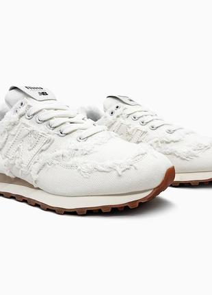 Кроссовки женские new balance 574 x miu miu white