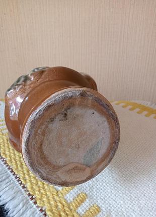 Васильківська майоліка ваза 19 см 4