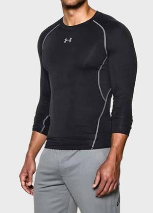 Чоловічий чорний спортивний лонгслів від under armour  розмір l кофта