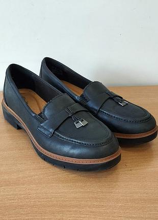 Жіночі шкіряні лофери clarks ultimate comfort (25,5-26 см)