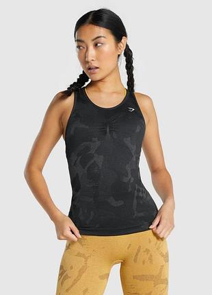 Gymshark camo adapt  женская спортивная майка