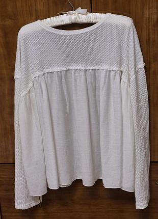 Нова молочна блуза shein oversize/l-xl 2