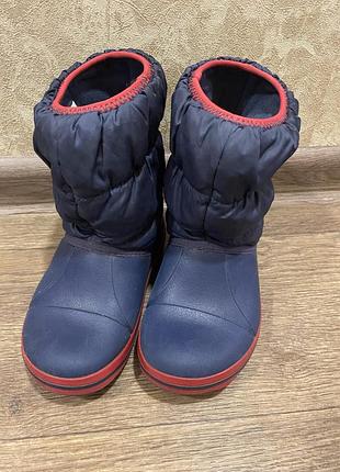 Гумові чоботи для хлопчика/дівчинки crocs сині з червоним
