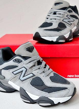 Кросівки жіночі new balance 9060 сірі з чорним (37-41р)