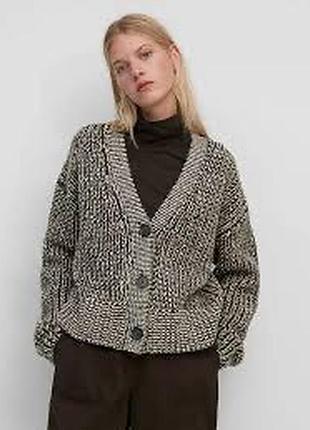 Кардиган бренду marc o'polo у фірмовому стилі крупної меланжевої в'язки (chunky knit look)