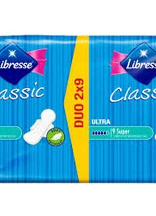 Прокладки гигиенические 18 шт/5 кр. (classicultra clip duo super soft) тм libresse