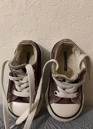 Кеди для хлопчиків converse бордові, довжина устілки 11-11,5 см