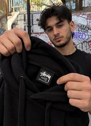 Худі чоловіче stüssy basic чорне 4