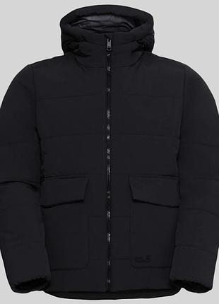 Пуховик чоловічий jack wolfskin northern lite hooded jkt m чорний, розмір м