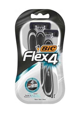 Однор. станок bic flex 4 для бритья (3шт.в бл.) тм bic