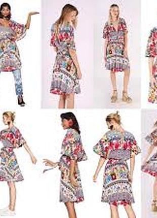 Вискозное трикотажное платье / xl / brend desigual