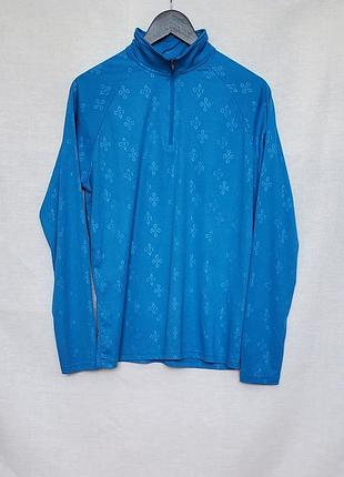 Мужской спортивный лонгслив man active 1/4 zip, размер m, синий
