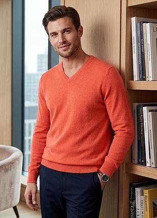 Чоловічий джемпер marks & spencer man regular fit v-neck р. m