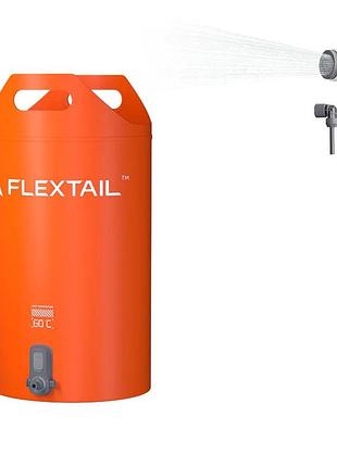 Душ портативный с емкостью и насосом flextail tiny shower bucket, 20л, оранжевый