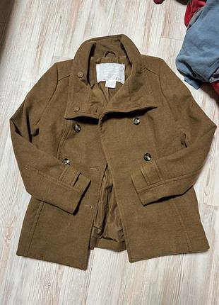 Куртка жіноча h&m демісезонна коричнева пальто