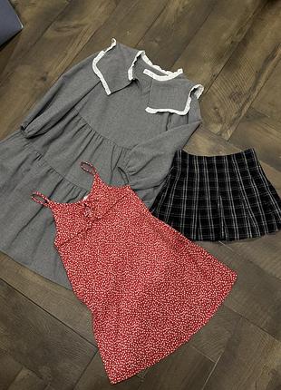 Сукня для дівчинки zara сіра, червона, чорна 122-128 см