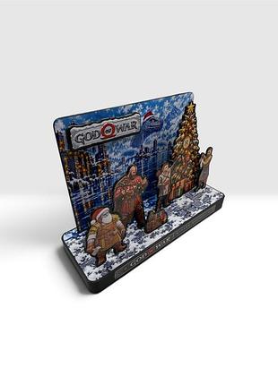 Різдвяна діорама god of war — кратос, атрей, брок і сіндрі
