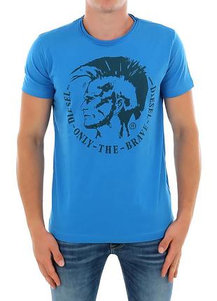 Футболка чоловіча diesel only the brave синя