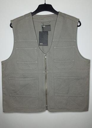 Новая жилетка asos карго серая с биркой размер s utility vest