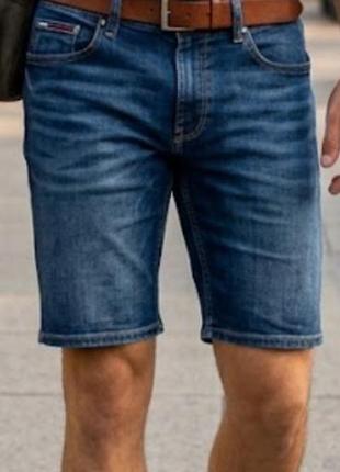 Джинсові стрейчові шорти tommy jeans (original tapered short) ///40