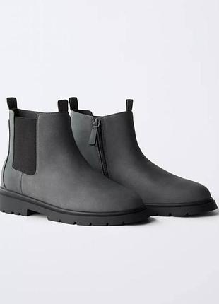 Черевики жіночі zara сірі, розмір 37, довжина устілки 24 см
