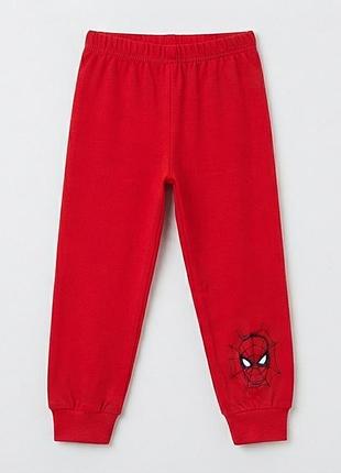 Детские пижамные брюки с принтом человек-паук (spider-man) для мальчика 6-7 лет (рост 122 см)