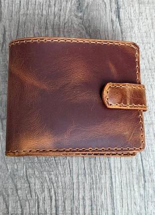 Гаманець чоловічий bifold коричневий шкіряний