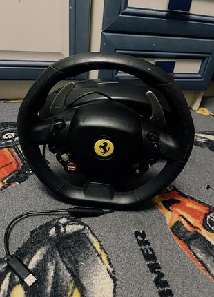 Ігрововий руль thrustmaster ferrari 458 spider кермо з педалями для пк та xbox
