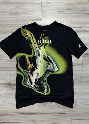 Черная футболка джордан jordan air heatmap graphic t-shirt, факт m, оригинал