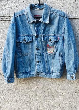 Вінтажна джинсова куртка nouveau rare jeans (made in italy) розмір s/m