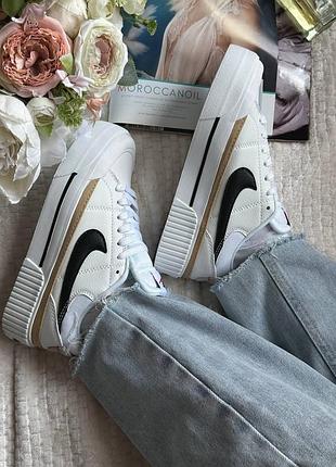 Кросівки жіночі nike court legacy lift white hemp білі, розміри 36-40, матеріал шкіра