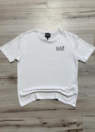 Женская белая футболка эмпорио армани ea7 emporio armani, факт xs, оригинал