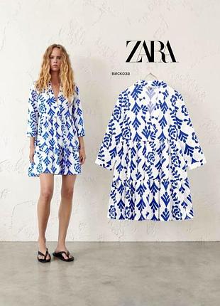 Короткое ярусное платье от zara, выполненное в более легком свободном фасоне babydoll
