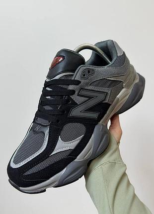 Кросівки чоловічі new balance 9060  black gray сірі чорні