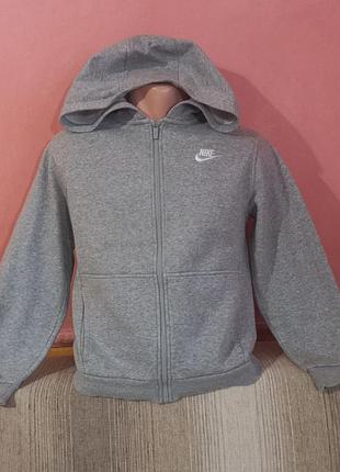 Спортивная кофта худи nike club fleece (оригинал) размер l (147-158 см)