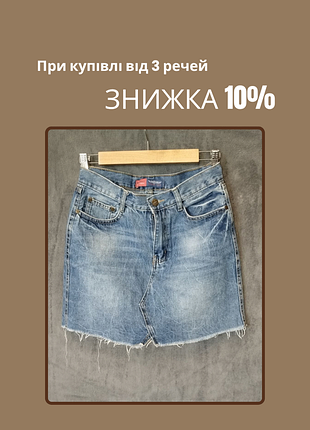 Джинсовая мини юбка