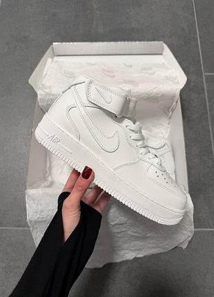 Nike air force 1 mid white fur 2