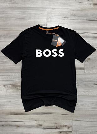 Новая черная футболка хуго босс hugo boss black premium, l, оригинал