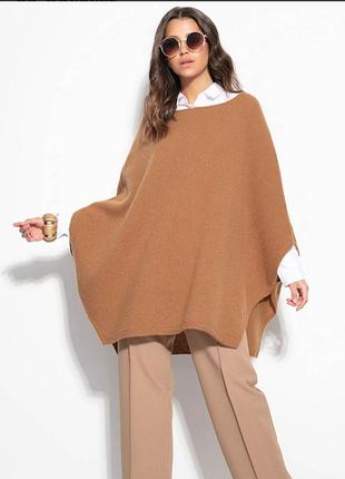 Пончо, кейп кашемир, шерсть, benetton,