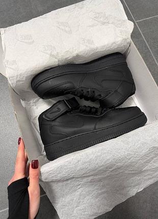 Nike air force 1 mid black fur