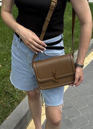 Сумка large saint solferino laurent brown 7